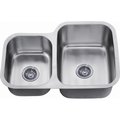 Dawn Kitchen & Bath 30 in L Undermount Double Bowl Small Bowl On Left 18 Gauge ASU110L